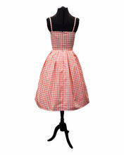 Load image into Gallery viewer, Barbie Inspired Pink and White Gingham Dress with Straps
