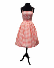 Load image into Gallery viewer, Barbie Inspired Pink and White Gingham Dress with Straps
