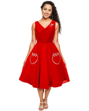 Load image into Gallery viewer, Love Heart Dress with V Neckline and Heart Pockets
