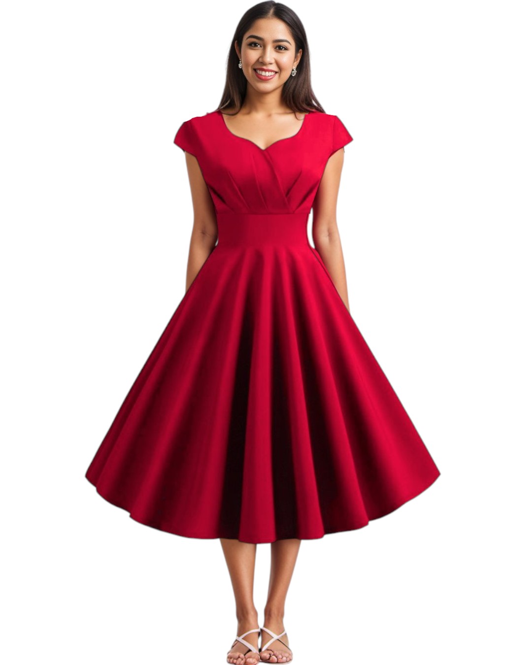 Sweetheart Neckline Vintage Inspired 50s 60s Dress – JK Retro Dresses