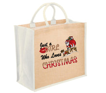Load image into Gallery viewer, Just a girl that Loves Christmas Tote Bag, Available in 3 Colours
