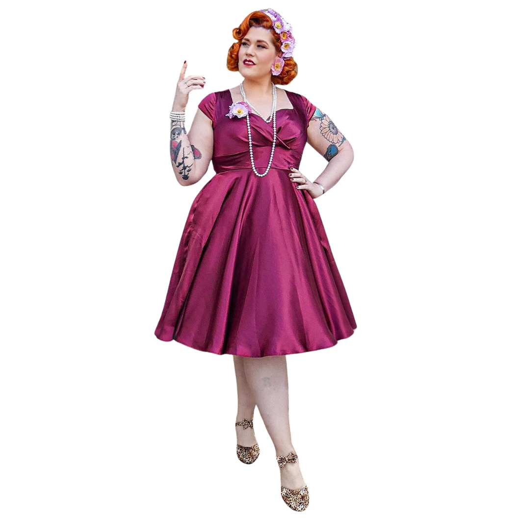 Kirra - vintage inspired Satin Cocktail Dress
