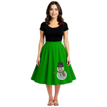 Load image into Gallery viewer, Christmas Snowman Skirt, available in 3 colours
