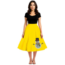 Load image into Gallery viewer, Christmas Snowman Skirt, available in 3 colours
