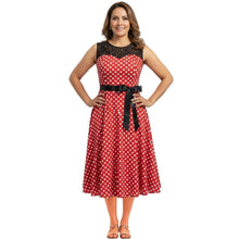 Load image into Gallery viewer, Lace and Polka Dot Vintage Dress, choose from 5 Colours
