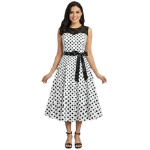 Load image into Gallery viewer, Lace and Polka Dot Vintage Dress, choose from 5 Colours

