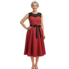 Load image into Gallery viewer, Lace and Polka Dot Vintage Dress, choose from 5 Colours
