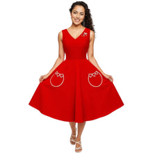 Load image into Gallery viewer, Love Heart Dress with V Neckline and Heart Pockets

