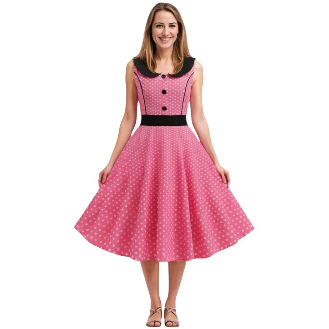 Vintage Peter Pan Collar and Button Dress choose from 4 prints