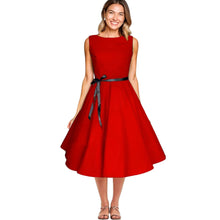 Load image into Gallery viewer, Vintage Boat Neck Retro Dress Available in 8 Colours
