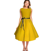 Load image into Gallery viewer, Vintage Boat Neck Retro Dress Available in 8 Colours
