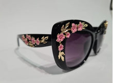 Load image into Gallery viewer, Black Cherry Blossom Sunglasses
