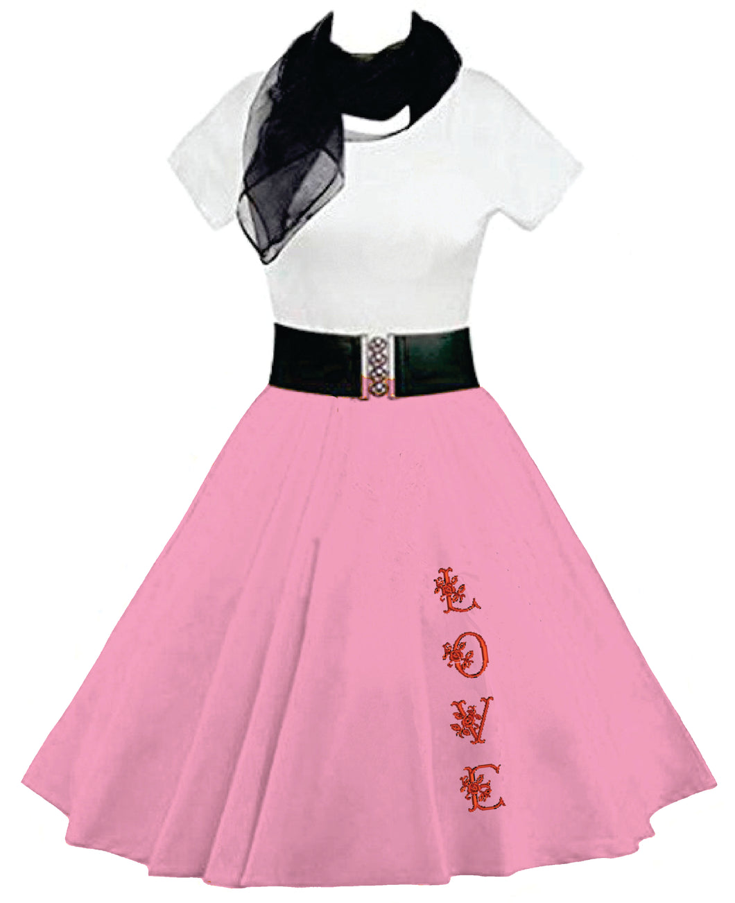 Antique Floral Love Skirt