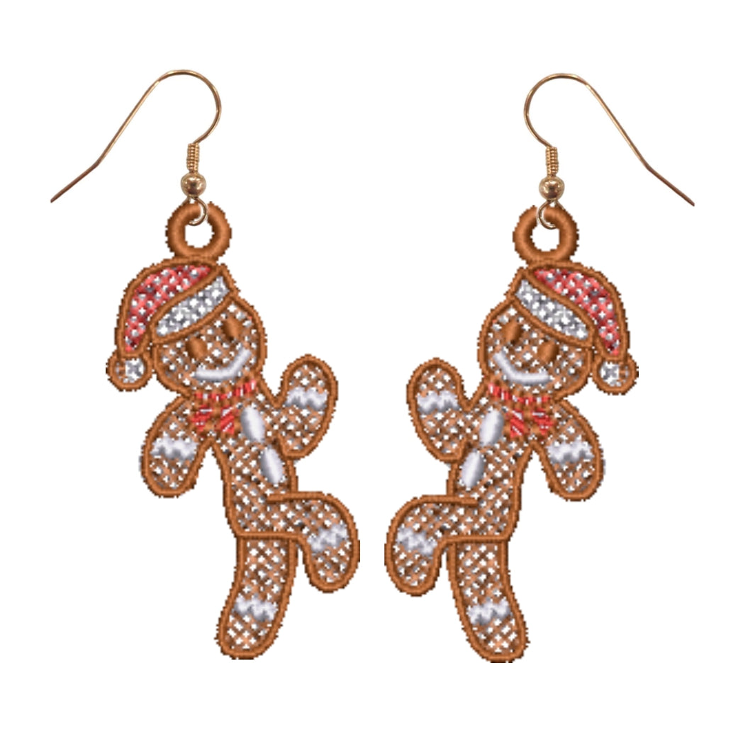 Gingerbread Man Earrings