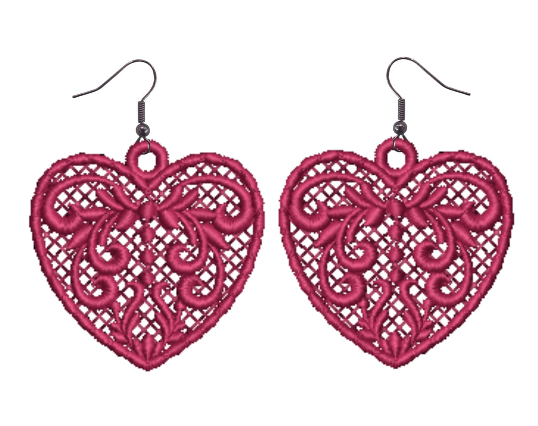 Love Heart Valentine's Earrings