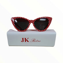Load image into Gallery viewer, Red Polka Dot Sunglasses

