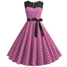 Load image into Gallery viewer, Lace and Polka Dot Vintage Dress, choose from 5 Colours
