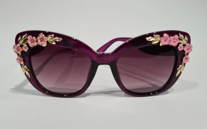 Purple Tinted Cherry Blossom Sunglasses