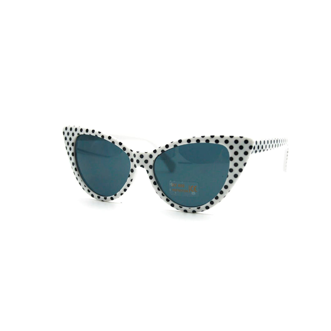 White Polka Dot Sunglasses