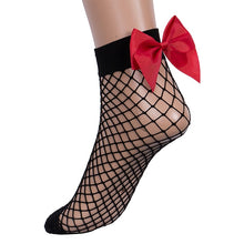 Load image into Gallery viewer, Women Ladies Fishnet Socks with Back Bow

