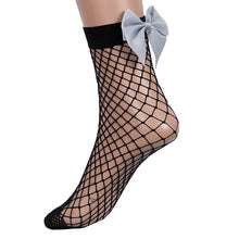 Load image into Gallery viewer, Women Ladies Fishnet Socks with Back Bow

