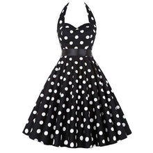 Load image into Gallery viewer, Polka Dot Retro Halterneck Dress, choose from 2 prints
